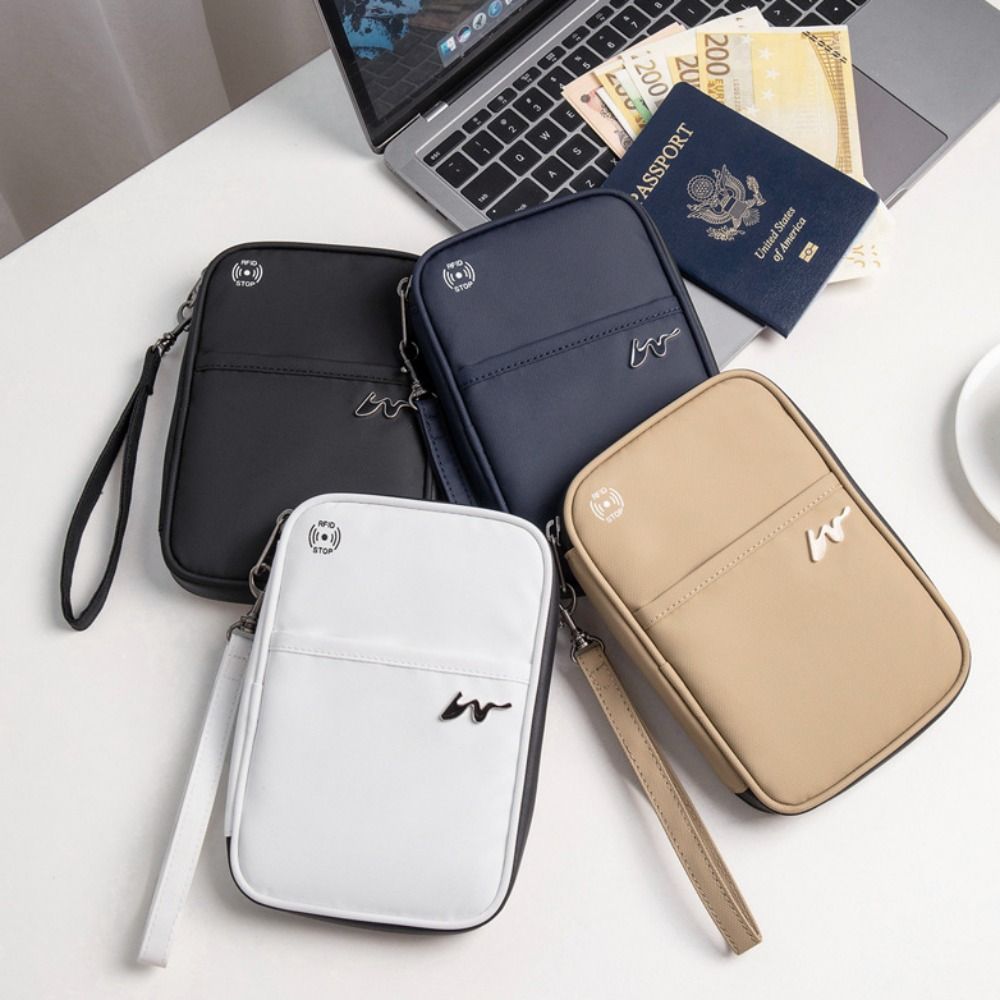 Passport Wallet Rfid - حافظة بطاقات بوليستر محمولة ، بسعة