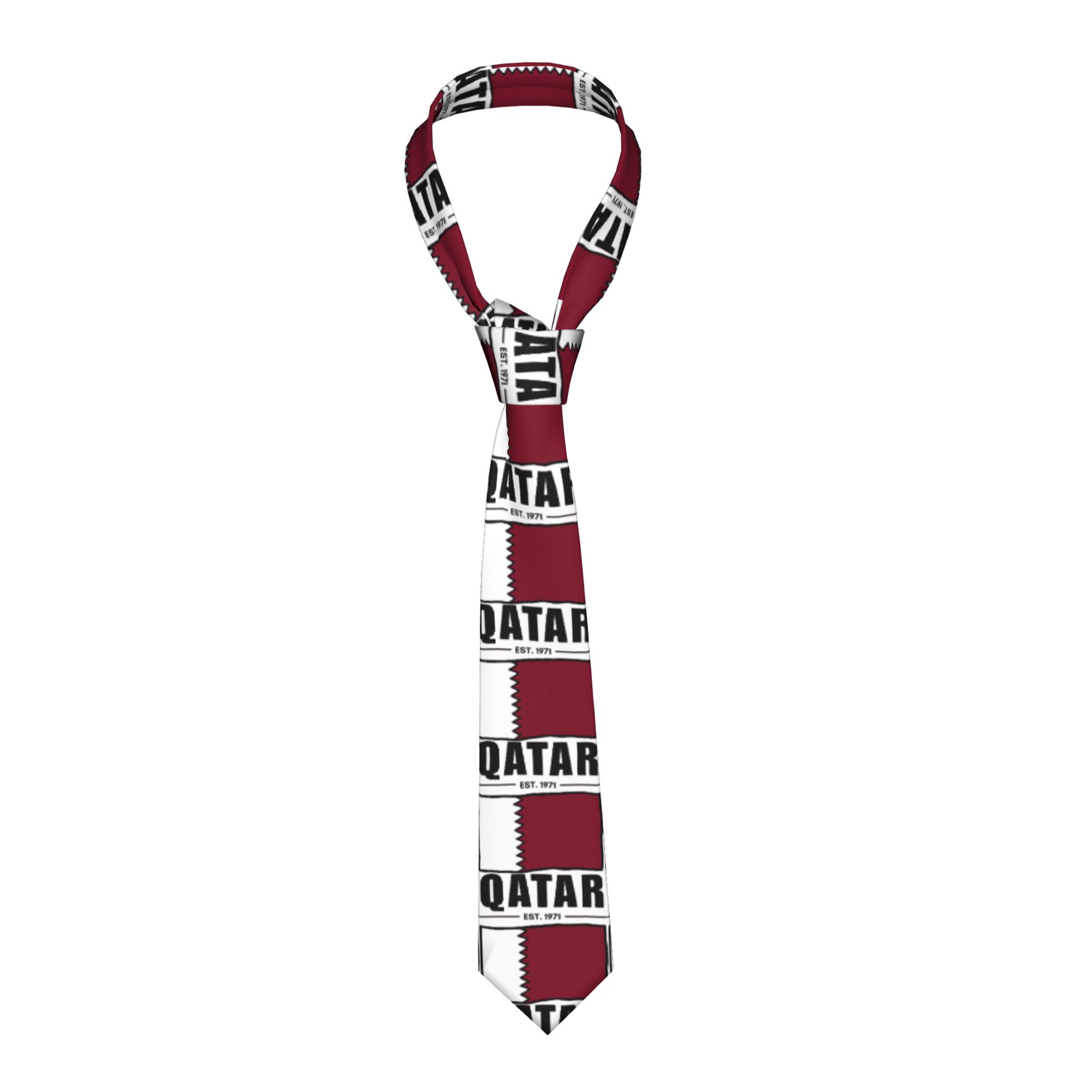 Men Accessories Qatar - ربطة عنق بتصميم العلم الوطني لدولة