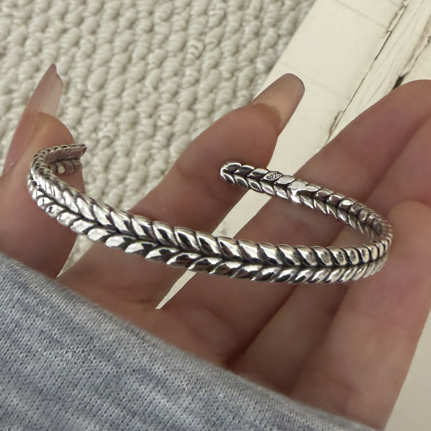 Men'S Accessories Trending - أساور فضة استرلينية عيار 925 للنساء