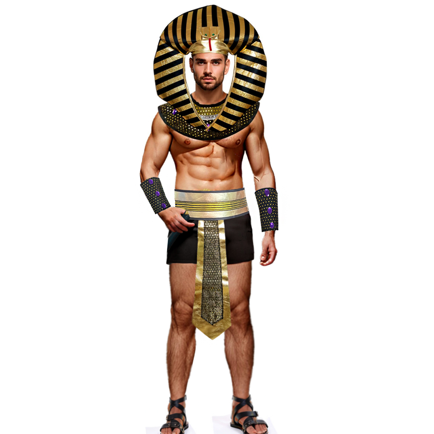 زي كرنفال للرجال على شكل فرعون - مراجعة Men Accessories Egypt وسعره