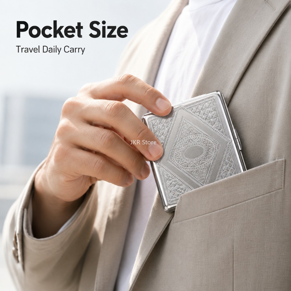 علبة سجائر من الفولاذ المقاوم  - مراجعة Men'S Accessories Holder وسعره
