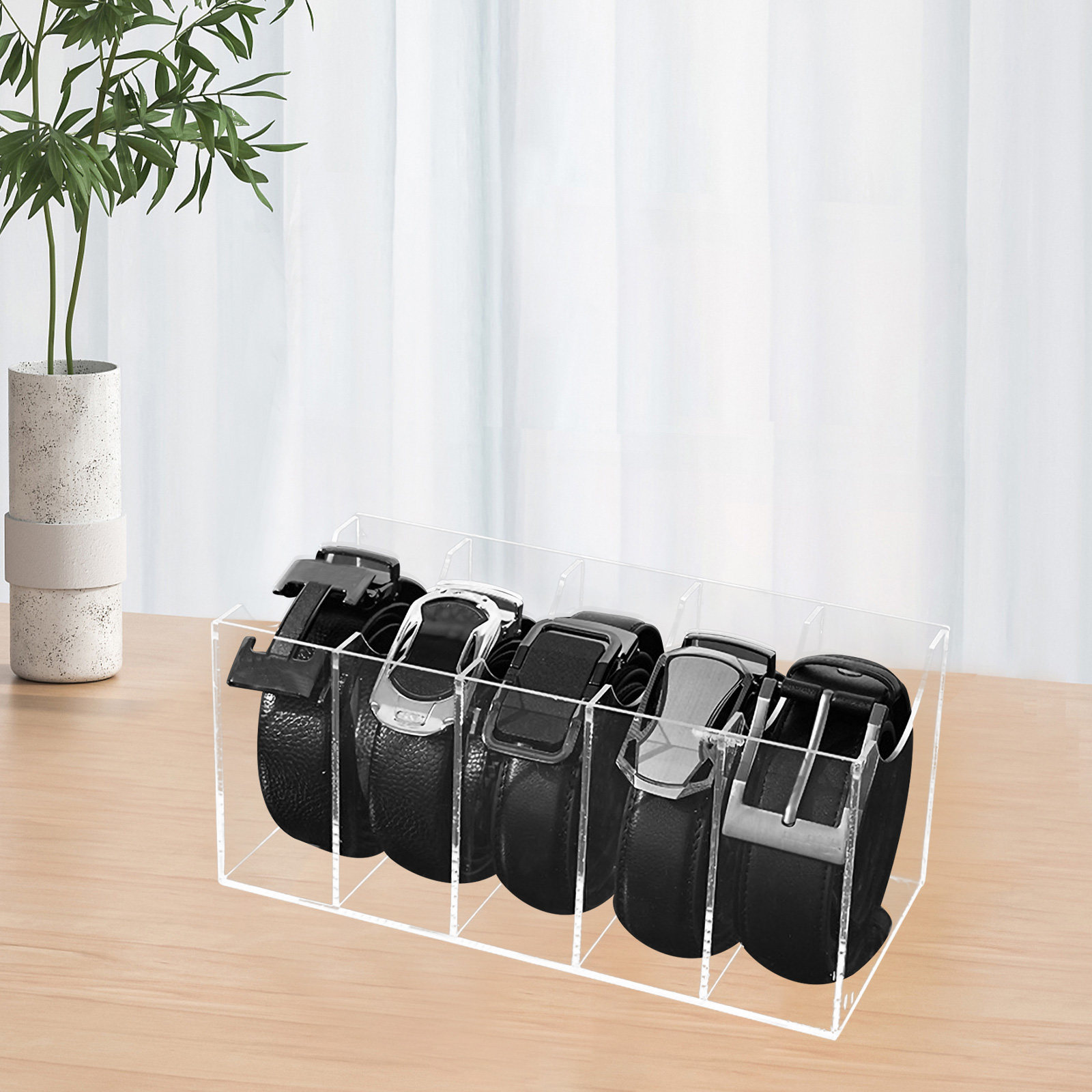 صندوق تخزين أكريليك شفاف بـ 5  - مراجعة Men'S Accessories Holder وسعره
