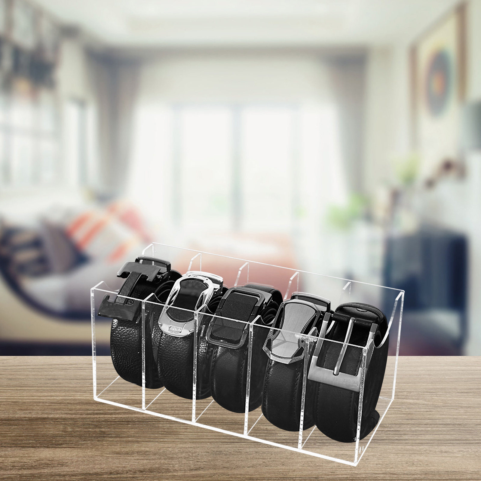 صندوق تخزين أكريليك شفاف بـ 5  - مراجعة Men'S Accessories Holder وسعره