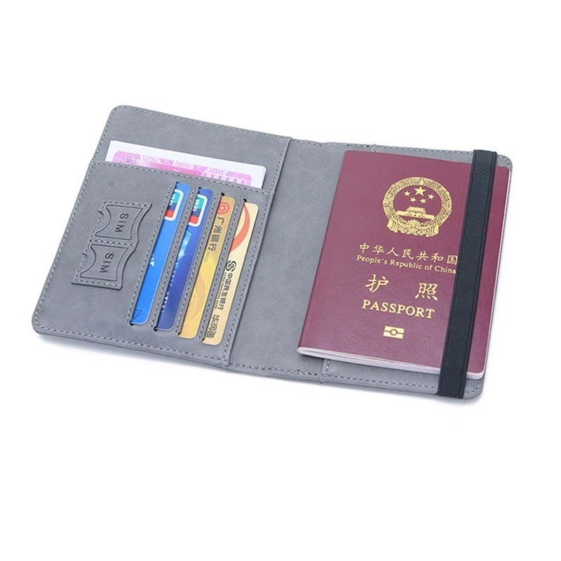 شريط مطاطي غطاء جواز سفر جلدي  - مراجعة Passport Wallet Rfid وسعره