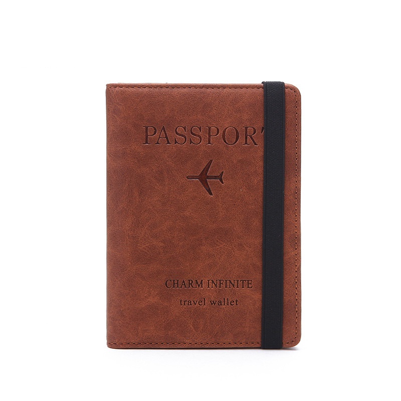 شريط مطاطي غطاء جواز سفر جلدي  - مراجعة Passport Wallet Rfid وسعره