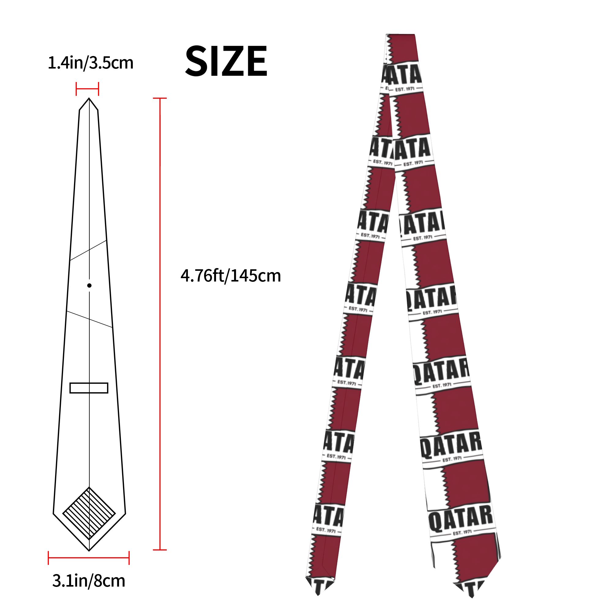 ربطة عنق بتصميم العلم الوطني ل - مراجعة Men Accessories Qatar وسعره