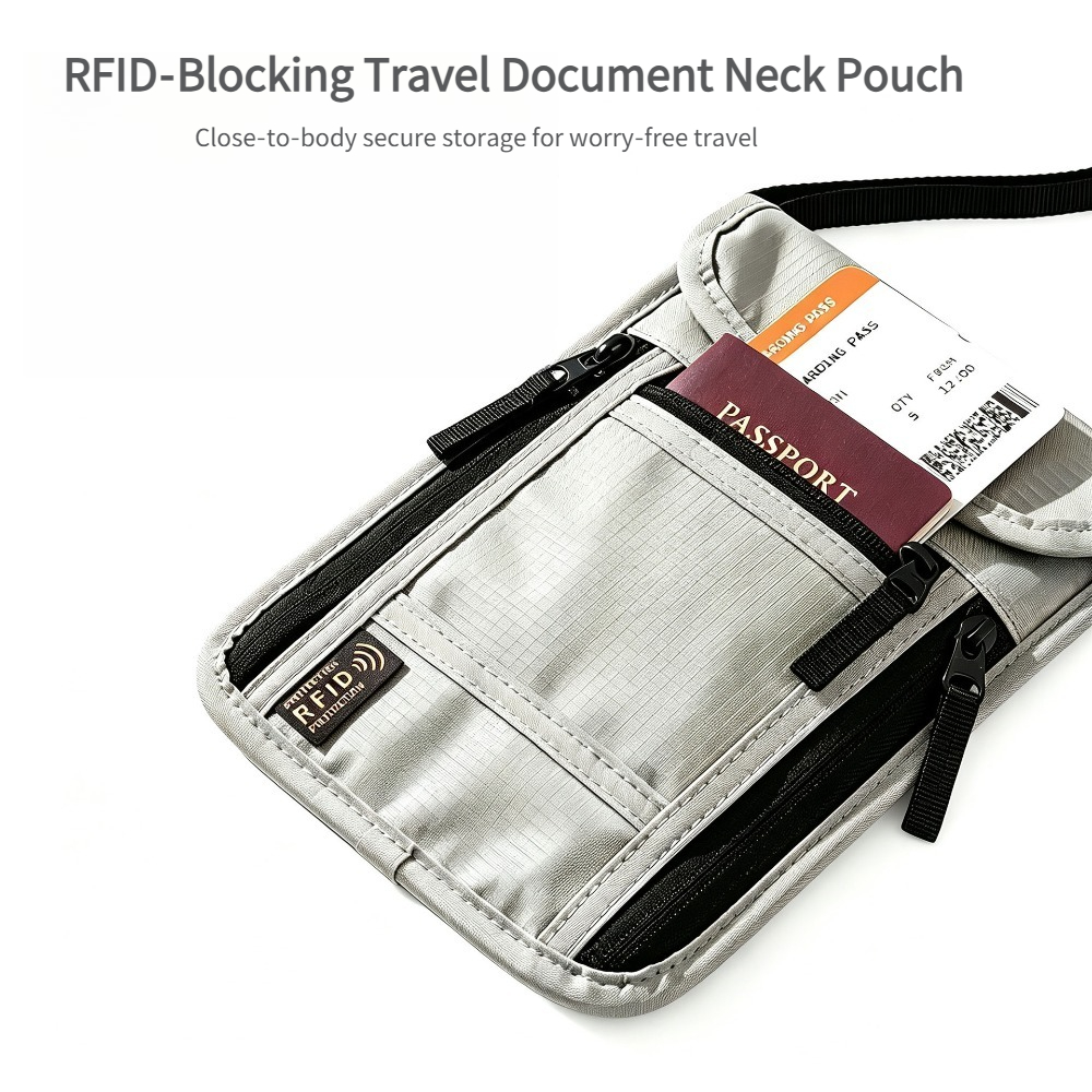 محفظة سفر للرقبة، حامل جواز سف - مراجعة Passport Wallet Rfid وسعره