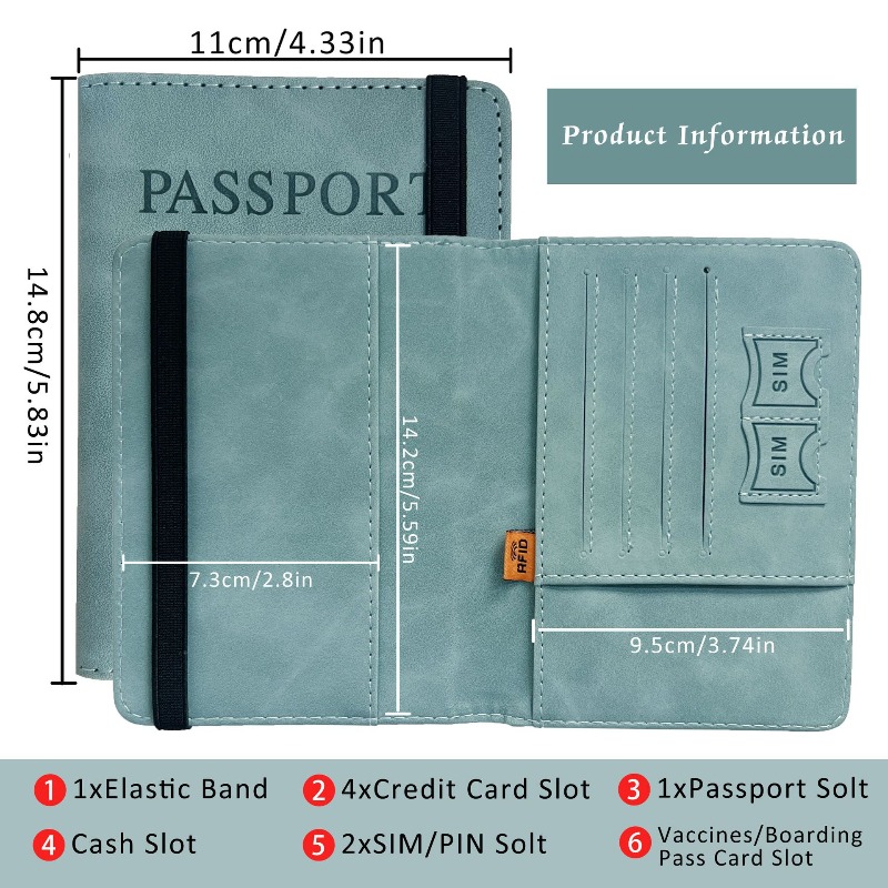 حامل جواز سفر من الجلد الصناعي - مراجعة Passport Wallet Rfid وسعره