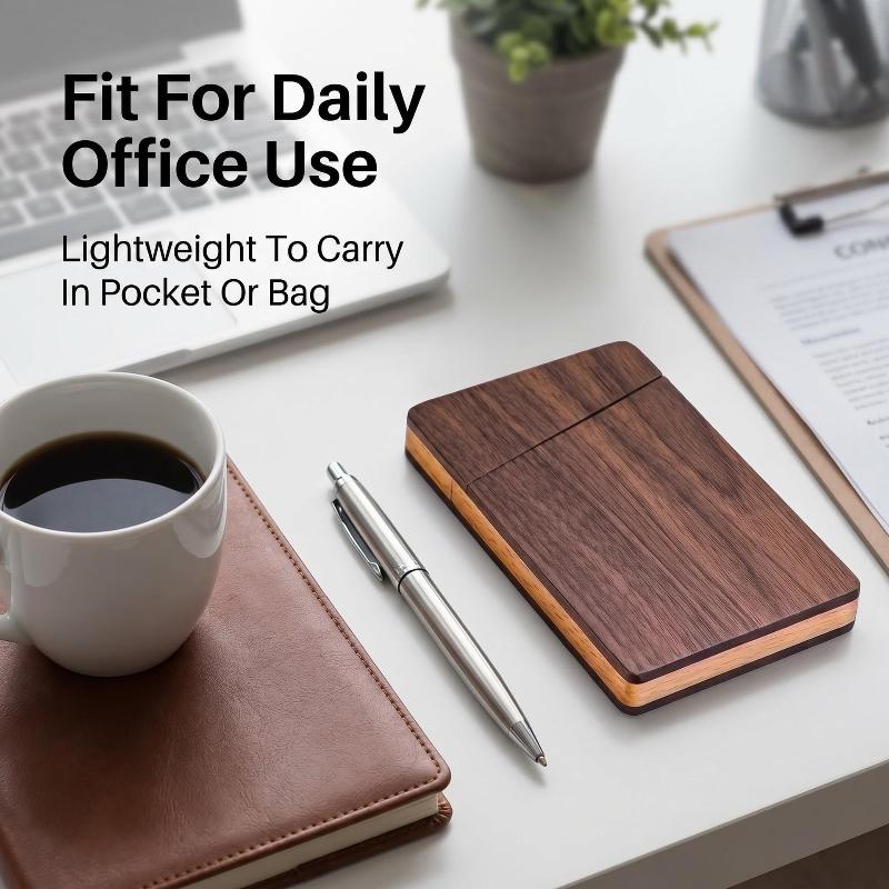 حامل بطاقات أعمال خشبي محمول،  - مراجعة Men'S Accessories Holder وسعره